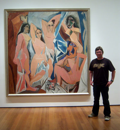 DJ CS Wallace at the Museum Of Modern Art, New York City, with Picasso's Original Masterpiece